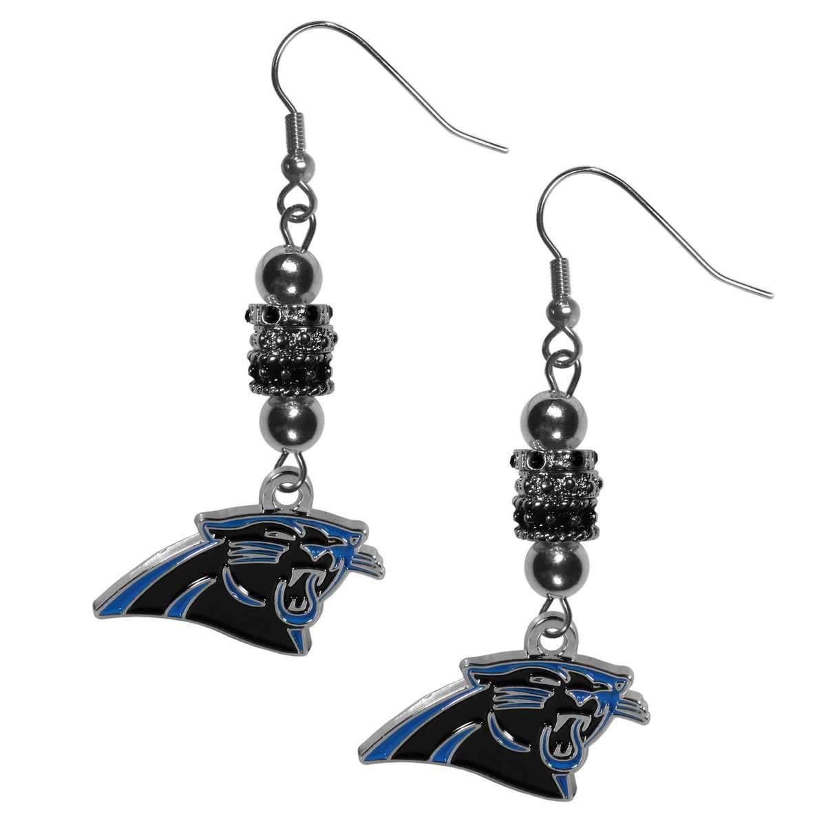Carolina Panthers Euro Bead Earrings - Flyclothing LLC