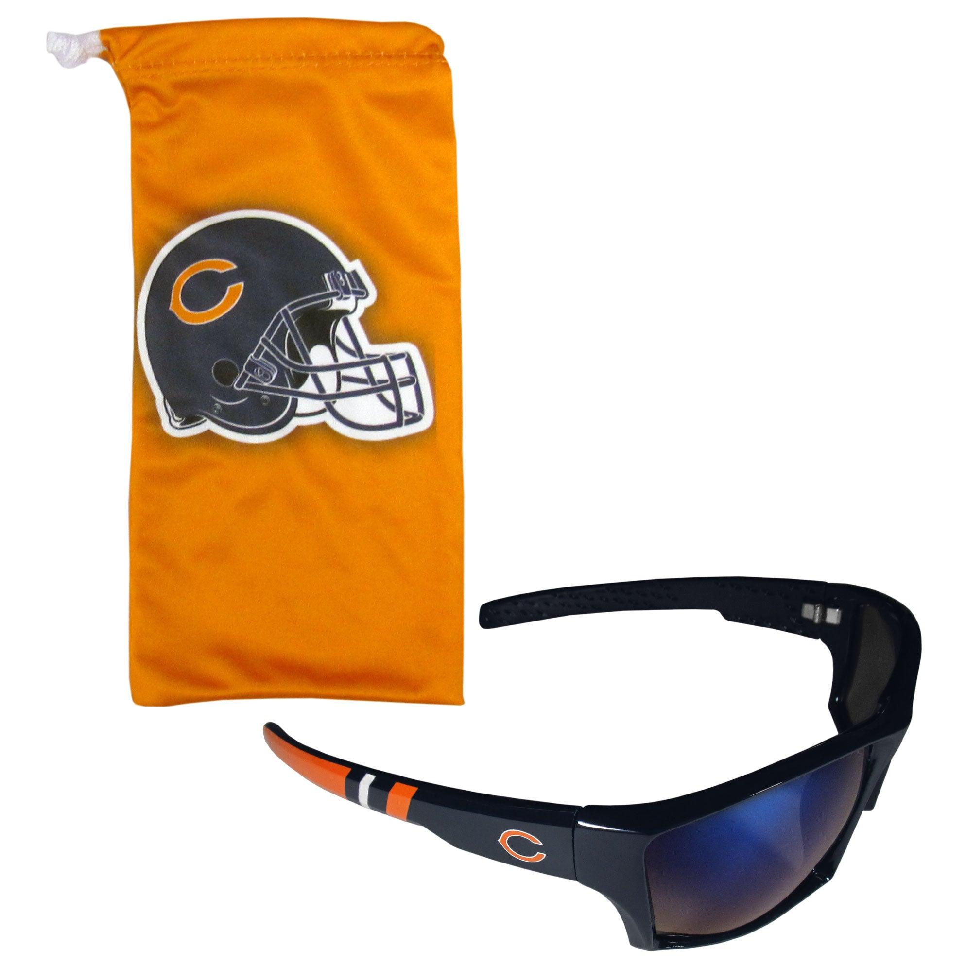 Chicago Bears Edge Wrap Sunglass and Bag Set - Siskiyou Buckle