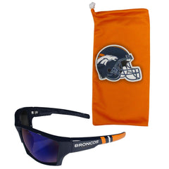 Denver Broncos Edge Wrap Sunglass and Bag Set - Flyclothing LLC