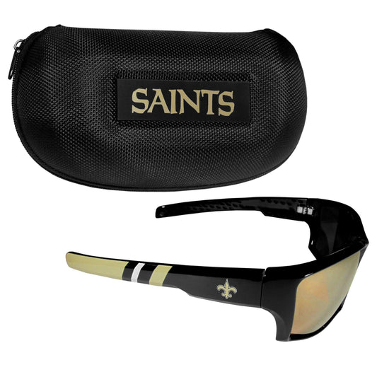 New Orleans Saints Edge Wrap Sunglass and Case Set - Siskiyou Buckle