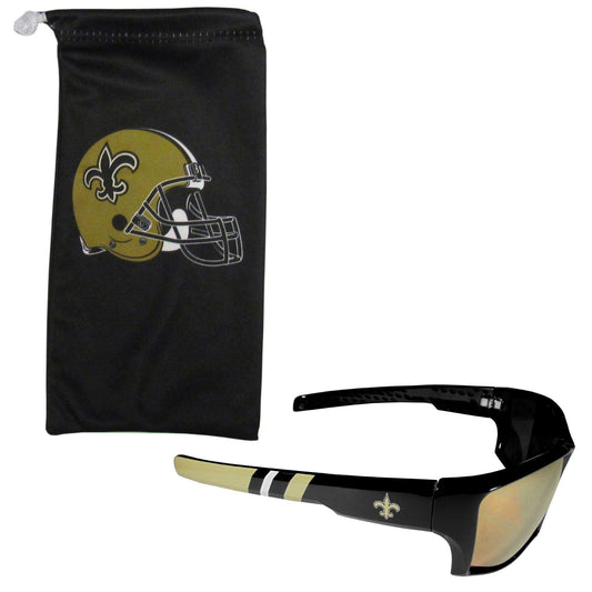 New Orleans Saints Edge Wrap Sunglass and Bag Set - Siskiyou Buckle