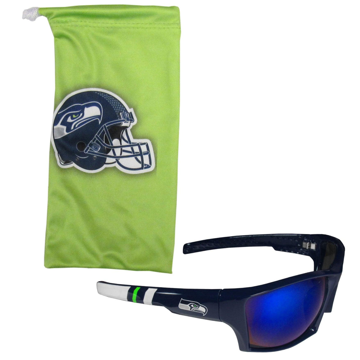 Seattle Seahawks Edge Wrap Sunglass and Bag Set - Flyclothing LLC