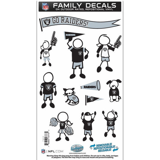 Las Vegas Raiders Family Decal Set Medium - Flyclothing LLC