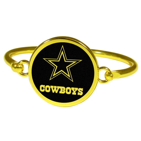 Dallas Cowboys Gold Tone Bangle Bracelet - Siskiyou Buckle