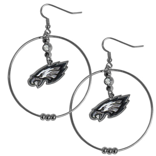 Philadelphia Eagles 2 Inch Hoop Earrings - Flyclothing LLC