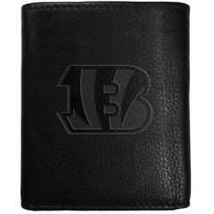 Cincinnati Bengals Embossed Leather Tri-fold Wallet - Siskiyou Buckle