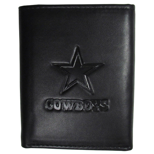 Dallas Cowboys Embossed Leather Tri-fold Wallet - Flyclothing LLC