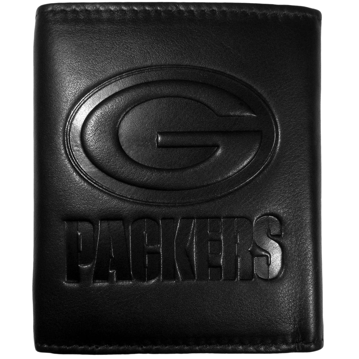 Green Bay Packers Embossed Leather Tri-fold Wallet - Siskiyou Buckle