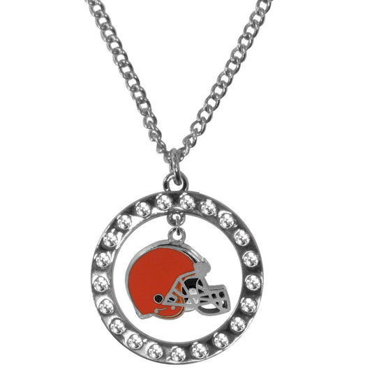 Cleveland Browns Rhinestone Hoop Necklaces - Flyclothing LLC