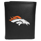 Denver Broncos Leather Tri-fold Wallet, Large Logo - Flyclothing LLC