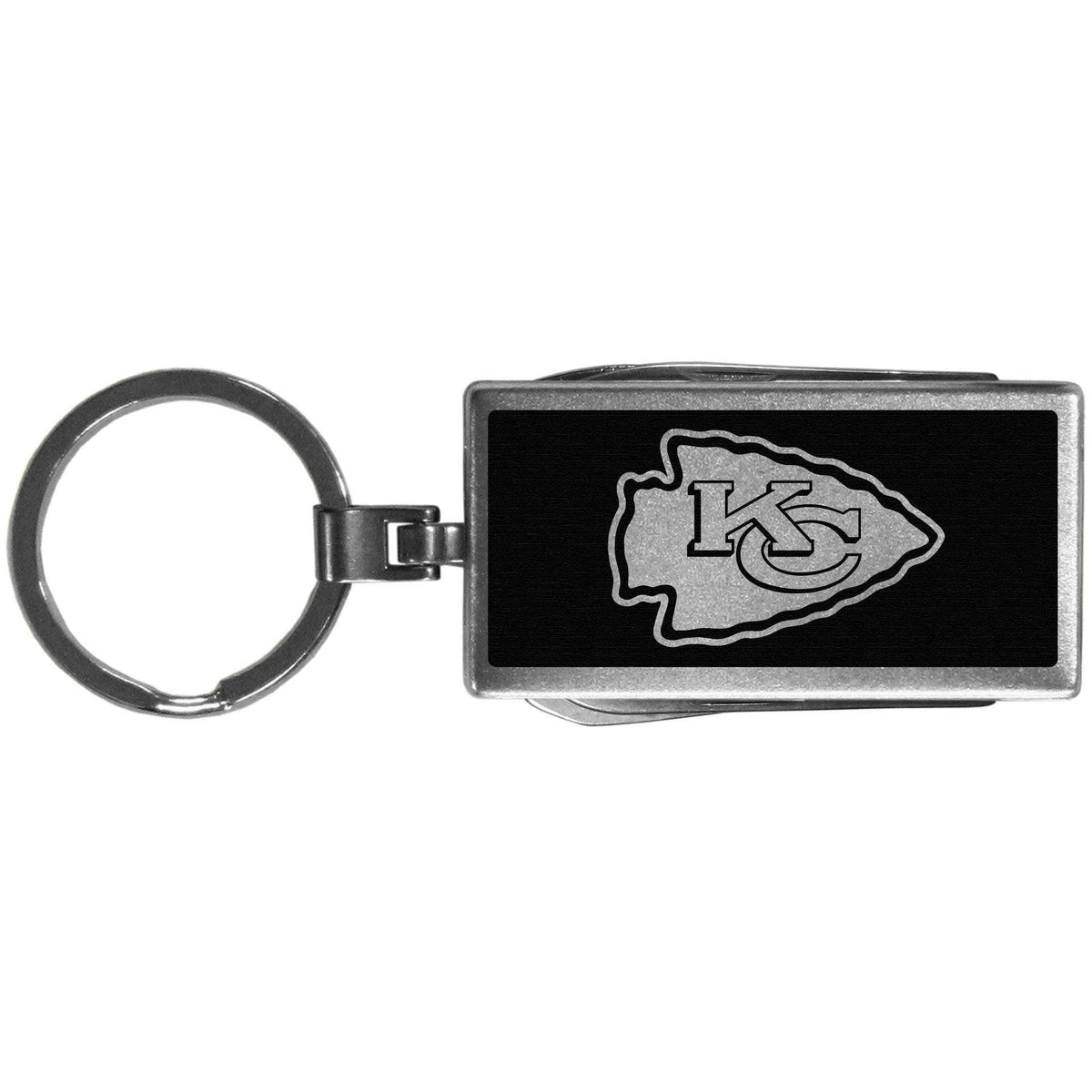 Kansas City Chiefs Multi-tool Key Chain, Black - Siskiyou Buckle