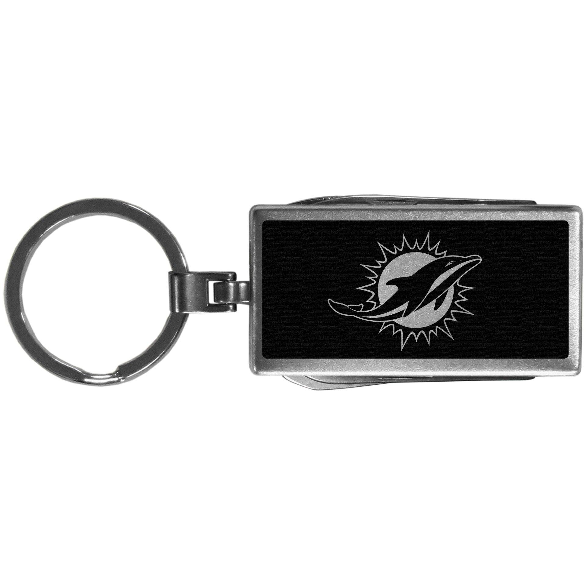 Miami Dolphins Multi-tool Key Chain, Black - Flyclothing LLC