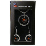 Cleveland Browns Rhinestone Hoop Jewelry Set - Flyclothing LLC