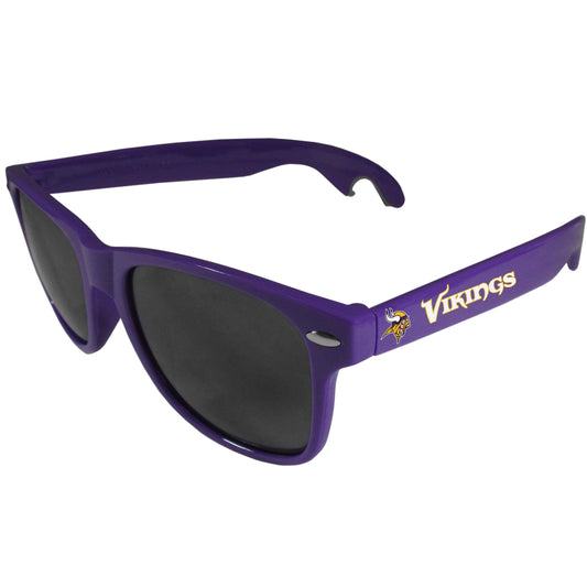 Minnesota Vikings Beachfarer Bottle Opener Sunglasses, Purple - Flyclothing LLC