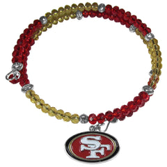 San Francisco 49ers Crystal Memory Wire Bracelet - Flyclothing LLC