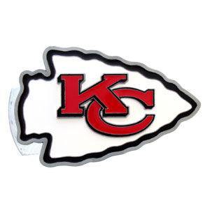 Kansas City Chiefs Large Hitch Cover Class II and Class III Metal Plugs - Flyclothing LLC