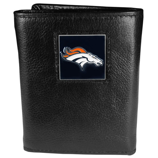 Denver Broncos Leather Tri-fold Wallet - Flyclothing LLC