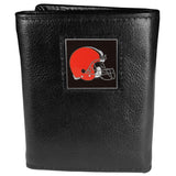 Cleveland Browns Deluxe Leather Tri-fold Wallet - Flyclothing LLC