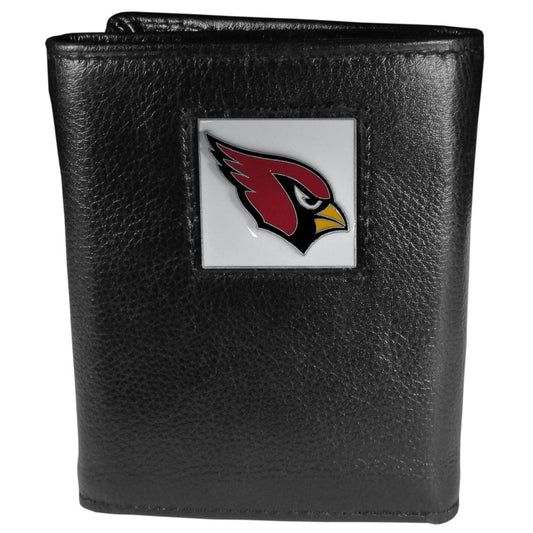 Arizona Cardinals Deluxe Leather Tri-fold Wallet Packaged in Gift Box - Flyclothing LLC