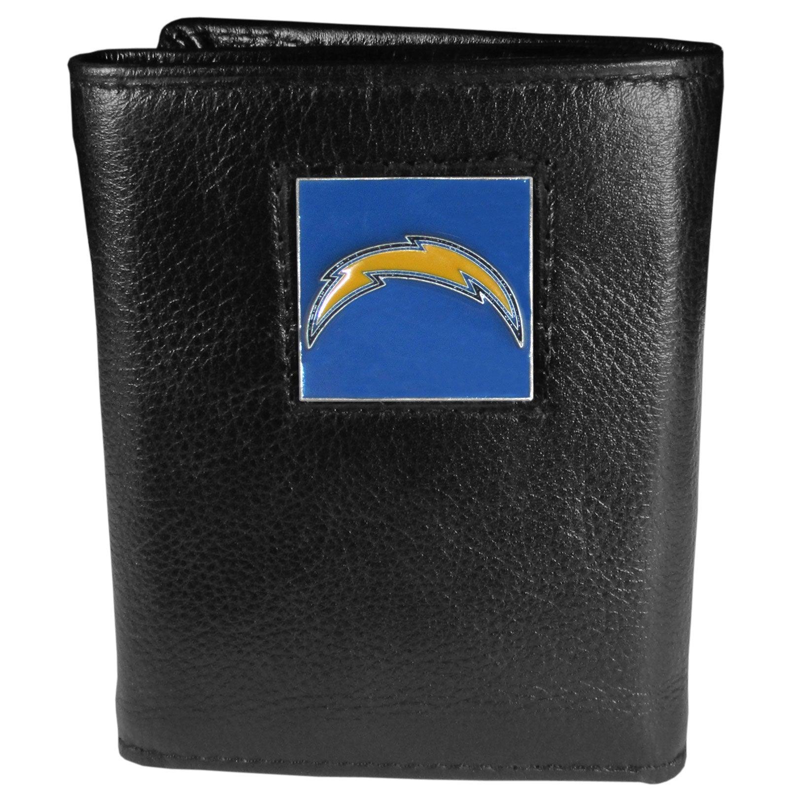 Los Angeles Chargers Deluxe Leather Tri-fold Wallet - Flyclothing LLC