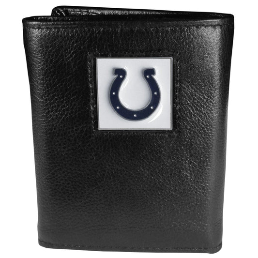 Indianapolis Colts Deluxe Leather Tri-fold Wallet - Flyclothing LLC