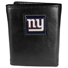 New York Giants Deluxe Leather Tri-fold Wallet - Flyclothing LLC