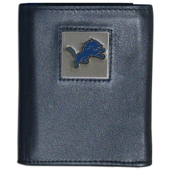 Detroit Lions Leather Tri-fold Wallet - Flyclothing LLC