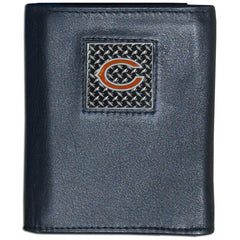 Chicago Bears Gridiron Leather Tri-fold Wallet Packaged in Gift Box - Flyclothing LLC