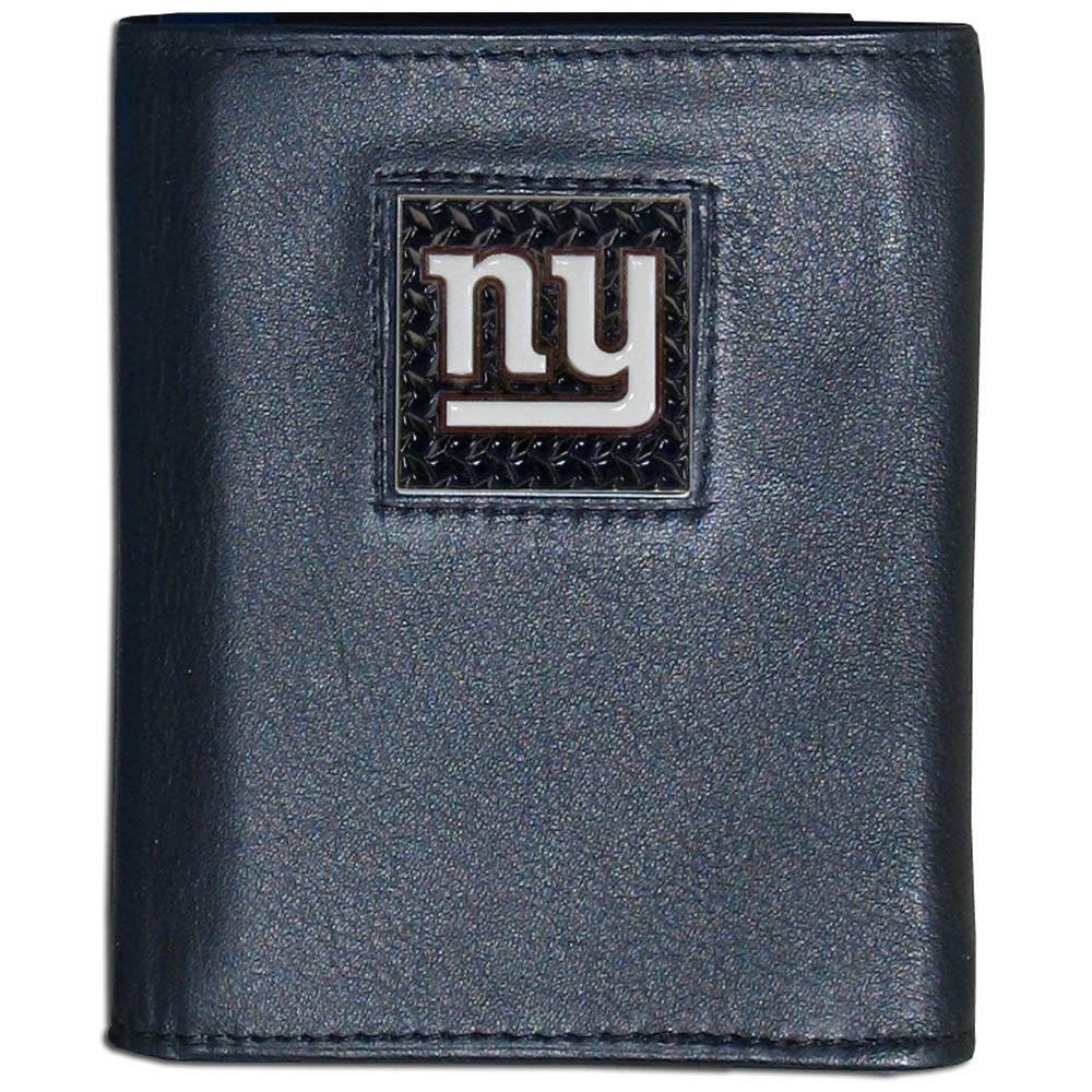 New York Giants Gridiron Leather Tri-fold Wallet - Flyclothing LLC