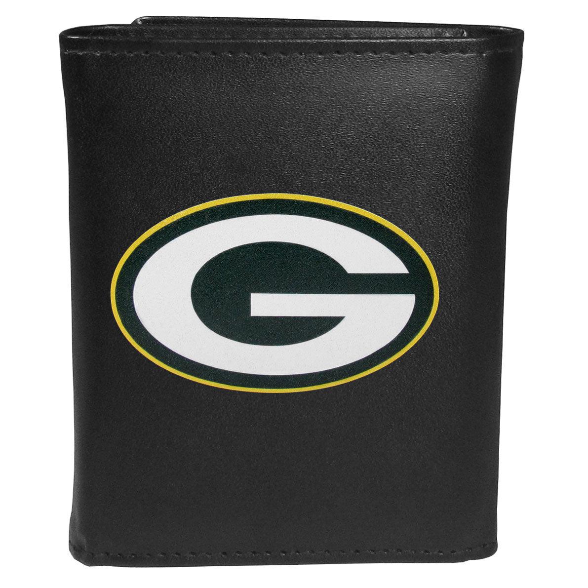 Green Bay Packers Tri-fold Wallet Large Logo - Siskiyou Buckle