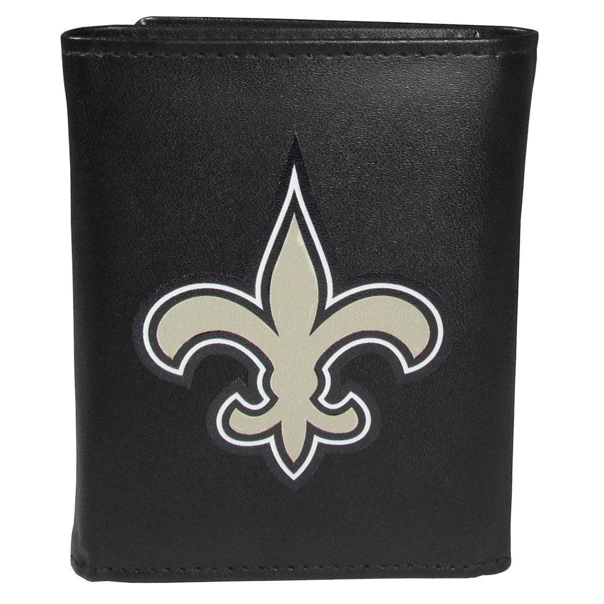 New Orleans Saints Tri-fold Wallet Large Logo - Flyclothing LLC