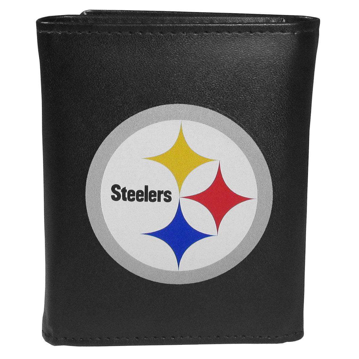 Pittsburgh Steelers Tri-fold Wallet Large Logo - Flyclothing LLC