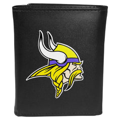 Minnesota Vikings Tri-fold Wallet Large Logo - Flyclothing LLC