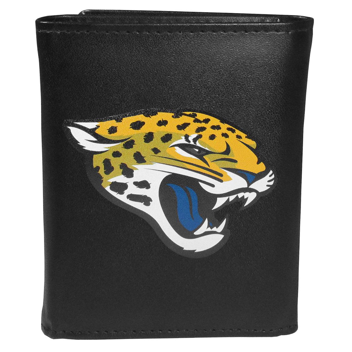 Jacksonville Jaguars Tri-fold Wallet Large Logo - Flyclothing LLC