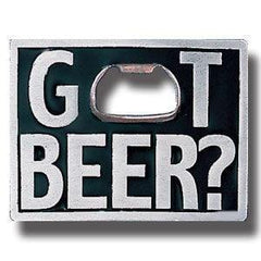 Got Beer? Bottle Opener Enameled Belt Buckle - Siskiyou Buckle