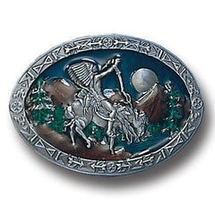 Chief Joseph Enameled Belt Buckle - Siskiyou Buckle