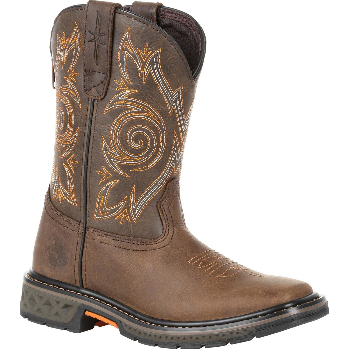 Georgia Boot Carbo-Tec LT Big Kids Brown Pull-On Boot - Flyclothing LLC