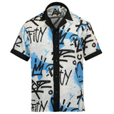 Gravity Homme Men's Weekend Shirt | Graffiti Blue