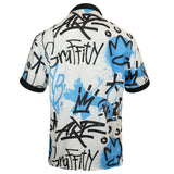 Gravity Homme Men's Weekend Shirt | Graffiti Blue - Flyclothing LLC