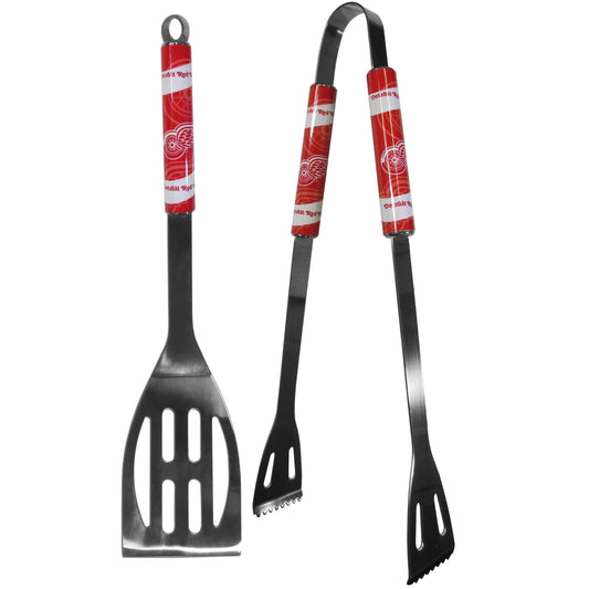 Detroit Red Wings® 2 pc Steel BBQ Tool Set - Flyclothing LLC