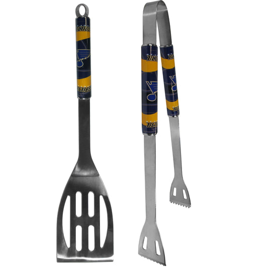 St. Louis Blues® 2 pc Steel BBQ Tool Set - Flyclothing LLC