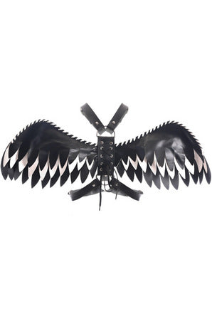 Daisy Corsets Black & White Layered Wing Body Harness