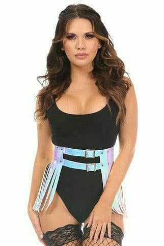 Daisy Corsets Blue/Purple Holo Fringe Skirt