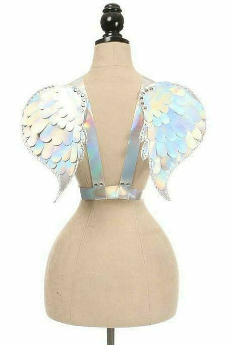 Daisy Corsets Silver Holo Angel Wing Harness