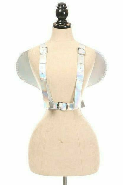 Daisy Corsets Silver Holo Angel Wing Harness - Flyclothing LLC