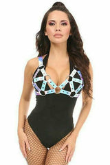 Daisy Corsets Blue/Purple Holo Strappy Bra Top