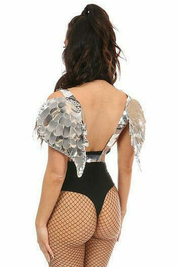 Daisy Corsets Silver Metallic Angel Wing Harness