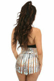 Daisy Corsets Silver Crackle Holo Fringe Skirt - Flyclothing LLC