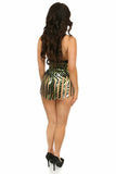 Daisy Corsets Neon Green Zebra Fringe Skirt - Flyclothing LLC