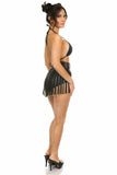 Daisy Corsets Candy Collection - Black/Pink Fringe Skirt - Flyclothing LLC